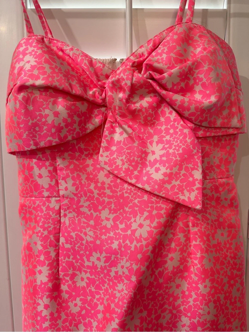 Lilly Pulitzer Floral Pink Bow Romper - Picture 2 of 3